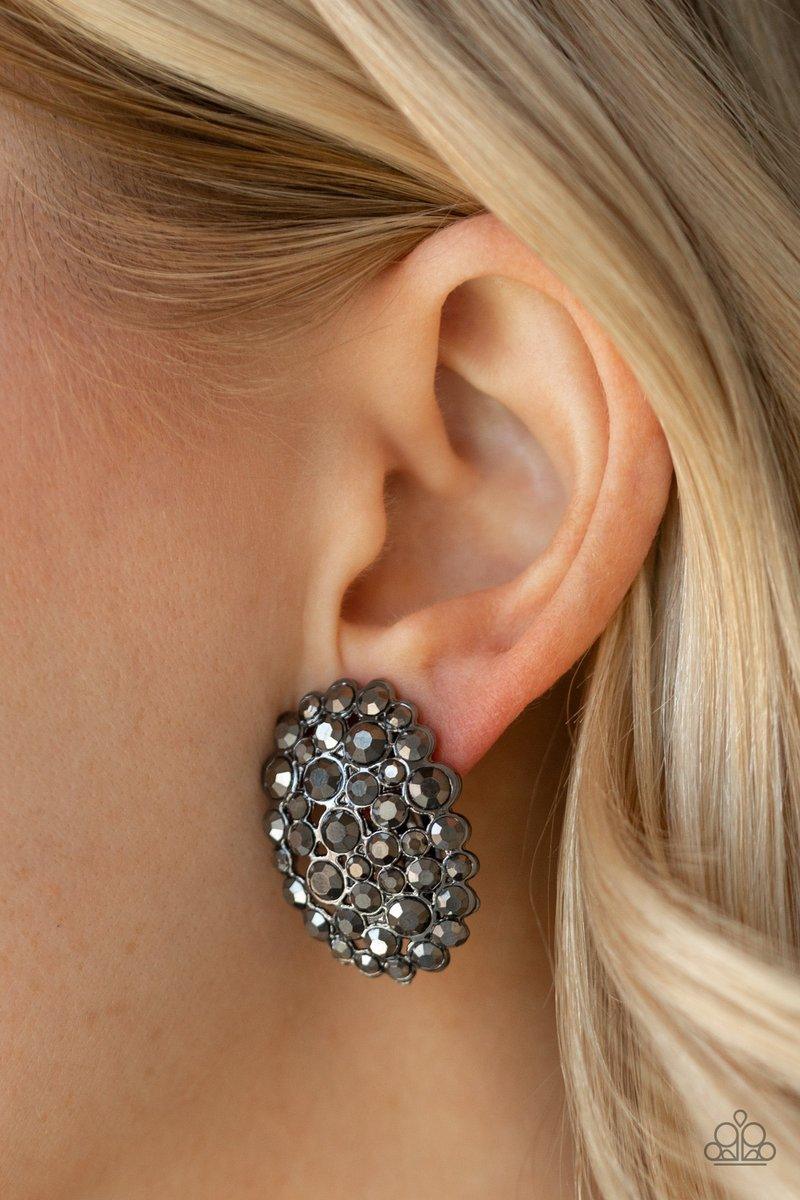 Daring Dazzle Black Clip On Earring - Jewelry by Bretta - Jewelry by Bretta