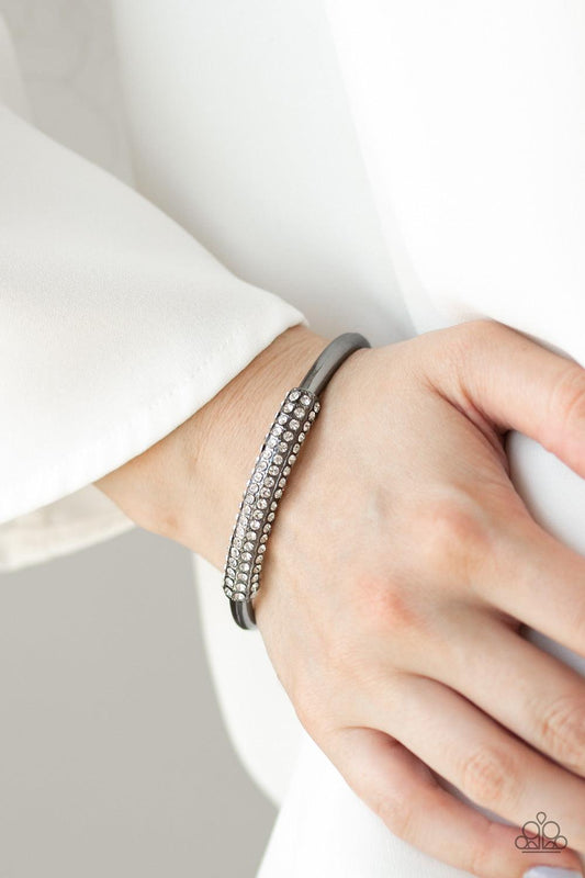 Day to Day Dazzle Black Cuff Bracelet - Jewelry by Bretta - Jewelry by Bretta