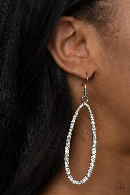 Dazzling Decorum White Earrings - Jewelry By Bretta - Jewelry by Bretta