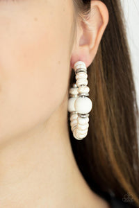 Definitely Down-To-Earth White Earrings - Jewelry by Bretta - Jewelry by Bretta