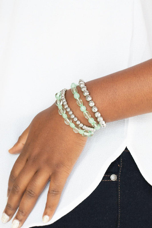 Delightfully Disco Green Bracelets - Jewelry by Bretta - Jewelry by Bretta