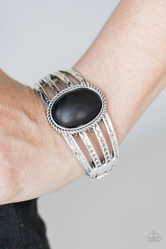 Desert Glyphs Black Bracelet - Jewelry by Bretta - Jewelry by Bretta
