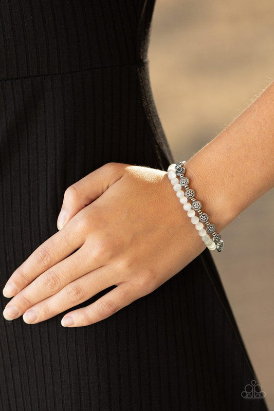 Dewy Dandelions White Bracelets - Jewelry by Bretta - Jewelry by Bretta