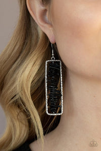 Dont QUARRY, Be Happy Black Earrings - Jewelry by Bretta - Jewelry by Bretta