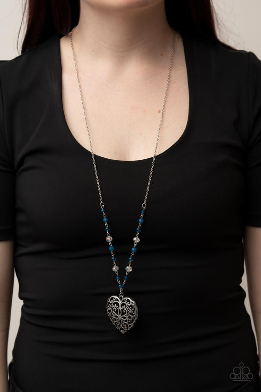 Doting Devotion Blue Necklace - Jewelry by Bretta - Jewelry by Bretta