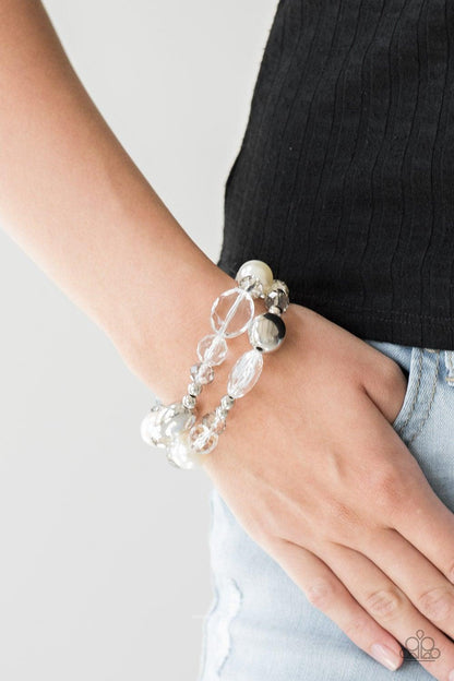 Downtown Dazzle White Bracelet - Jewelry by Bretta - Jewelry by Bretta