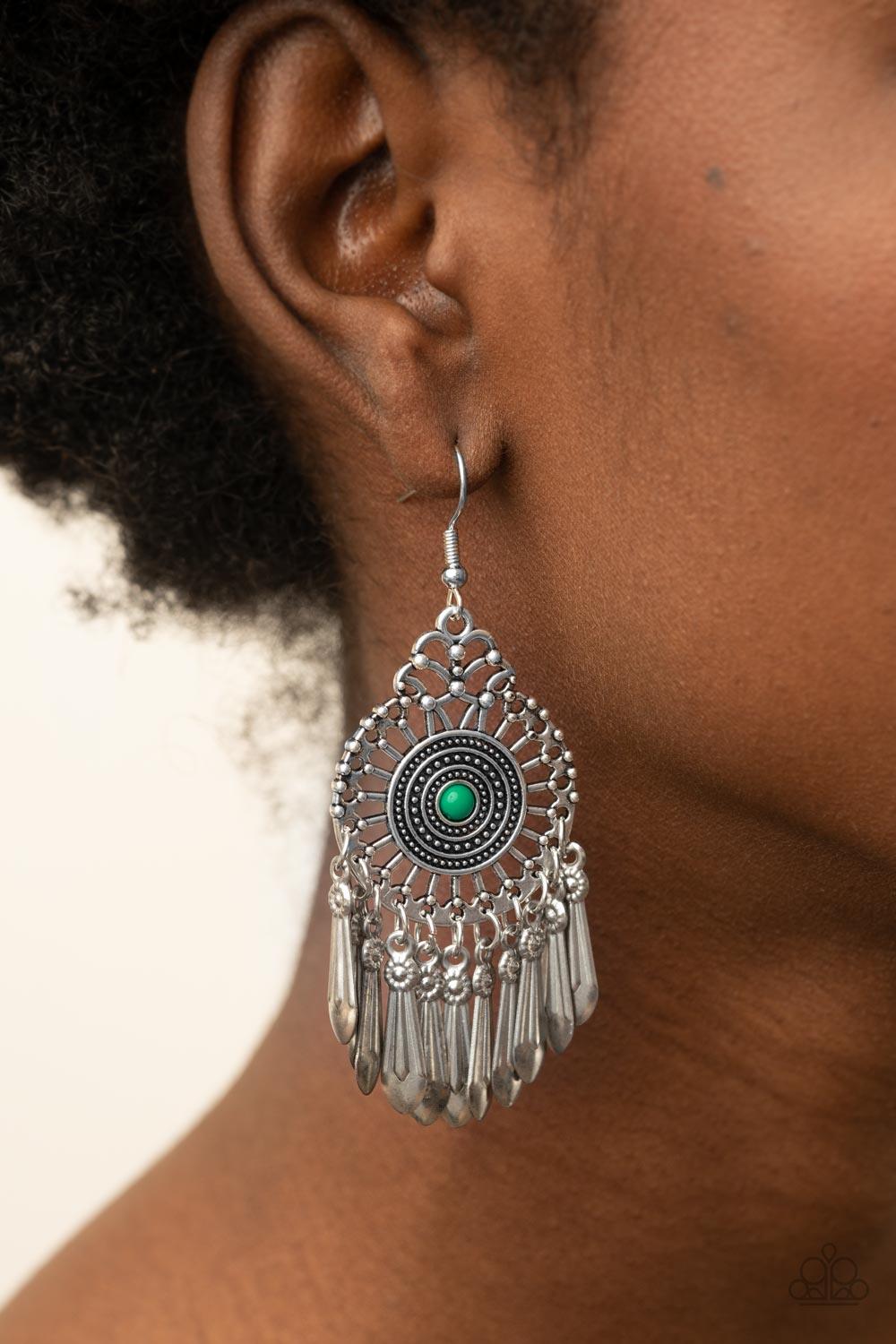 Dream a Little DREAMCATCHER Green Earrings - Jewelry by Bretta - Jewelry by Bretta