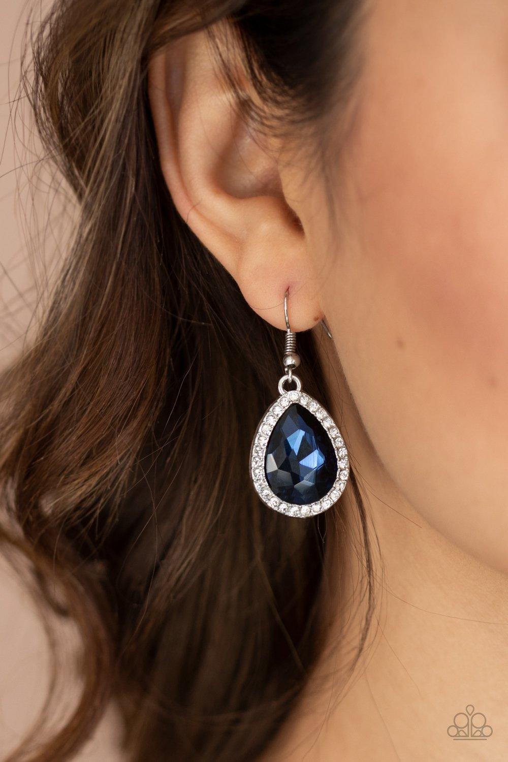 Dripping With Drama Blue Earrings - Jewelry by Bretta - Jewelry by Bretta