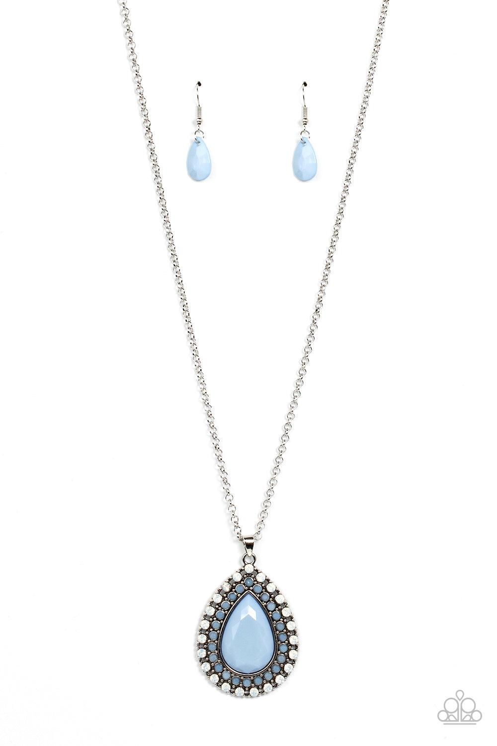 DROPLET Like Its Hot Blue Necklace - Jewelry by Bretta - Jewelry by Bretta