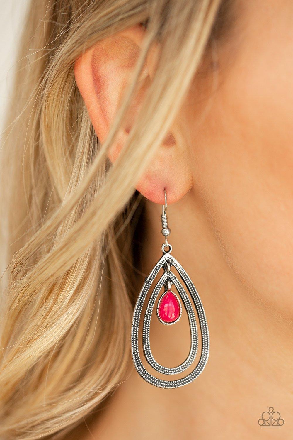 Drops of Color Pink Earrings - Jewelry by Bretta - Jewelry by Bretta