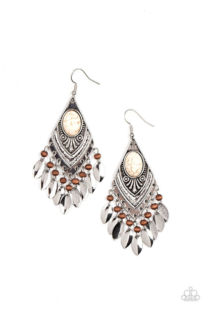 Earthy Etiquette White Earrings - Jewelry by Bretta - Jewelry by Bretta
