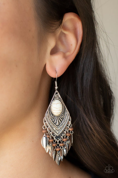 Earthy Etiquette White Earrings - Jewelry by Bretta - Jewelry by Bretta