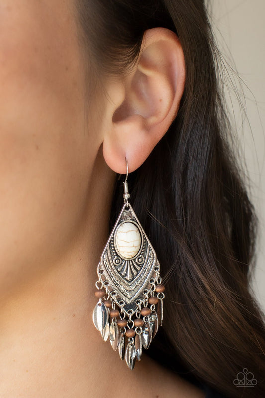 Earthy Etiquette White Earrings - Jewelry by Bretta - Jewelry by Bretta