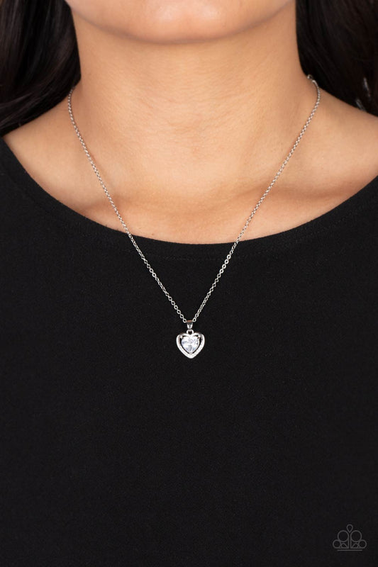 Effulgently Engaged White Heart Necklace - Jewelry by Bretta - Jewelry by Bretta
