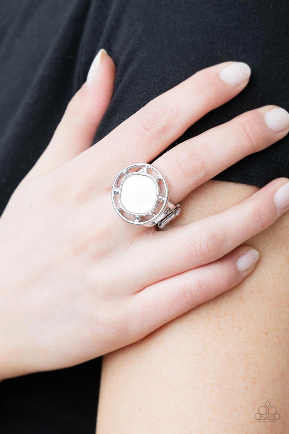 Encompassing Pearlescence White Ring - Jewelry by Bretta - Jewelry by Bretta