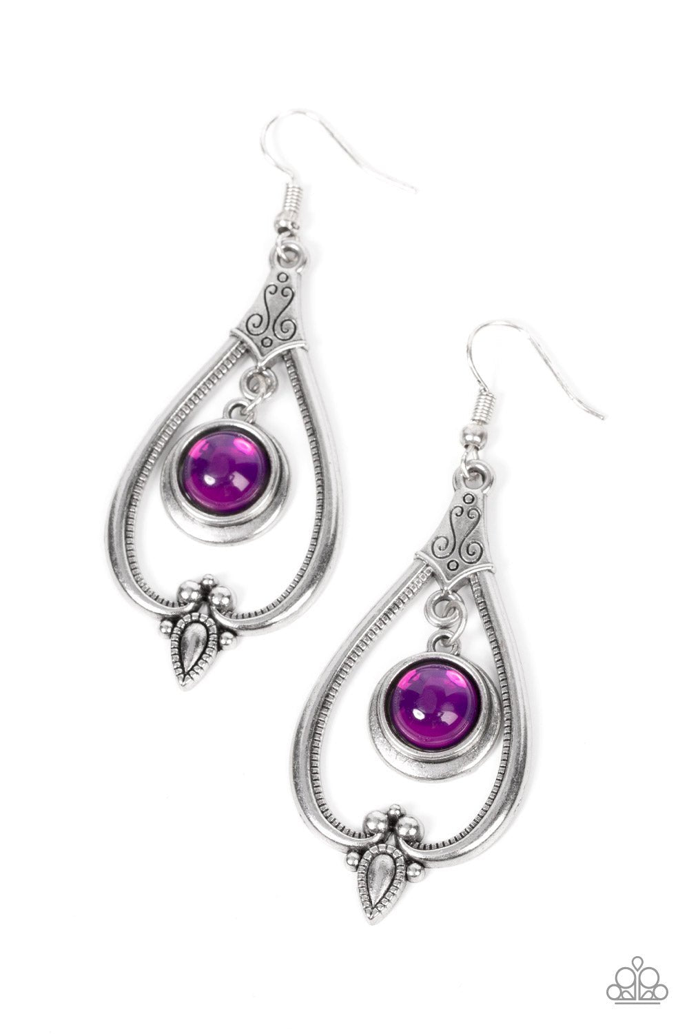 Ethereal Emblem Purple Earrings - Jewelry by Bretta - Jewelry by Bretta
