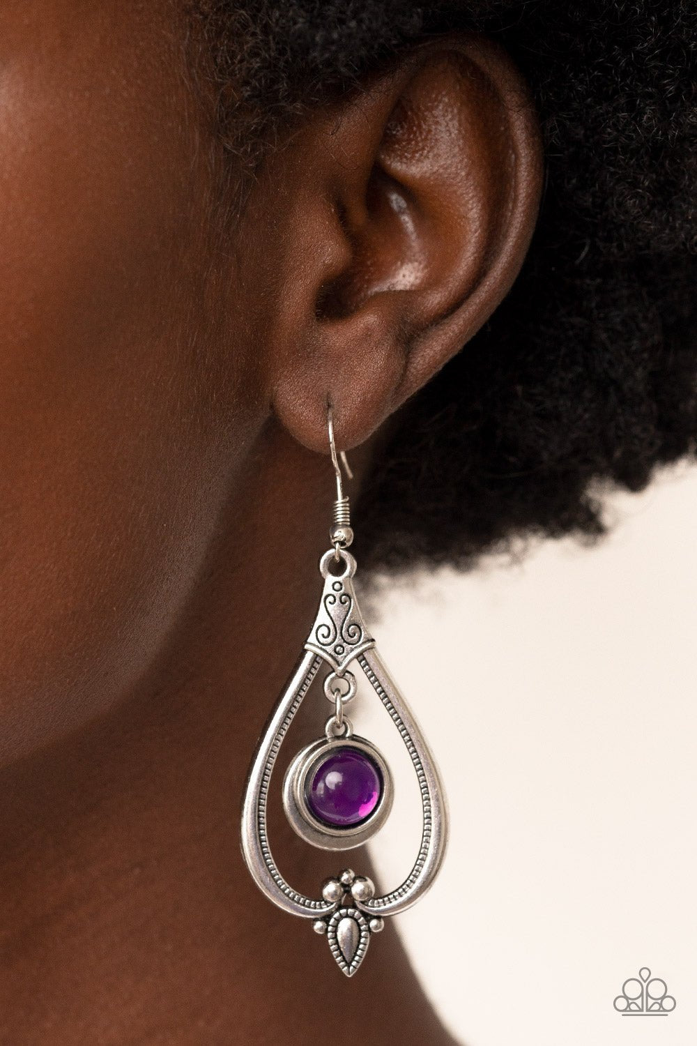 Ethereal Emblem Purple Earrings - Jewelry by Bretta - Jewelry by Bretta