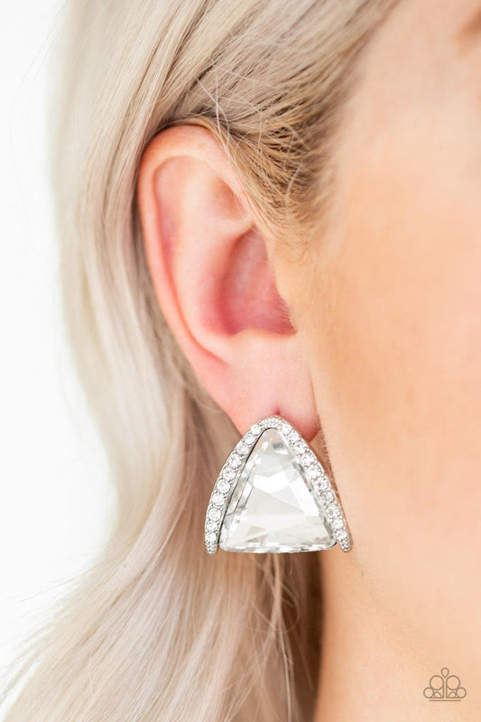 Exalted Elegance White Earrings - Jewelry by Bretta - Jewelry by Bretta