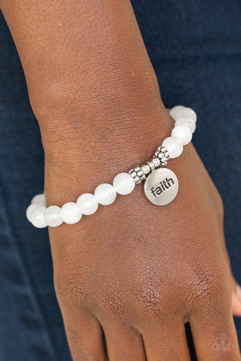 FAITH It, Till You Make It White Bracelet - Jewelry by Bretta - Jewelry by Bretta