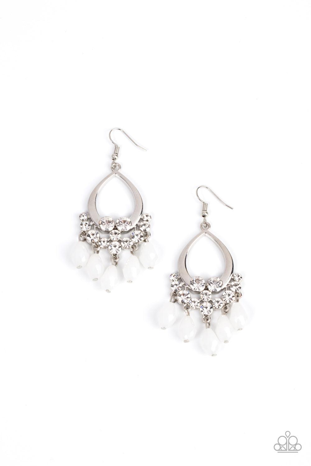 Famous Fashionista White Earrings - Jewelry by Bretta - Jewelry by Bretta