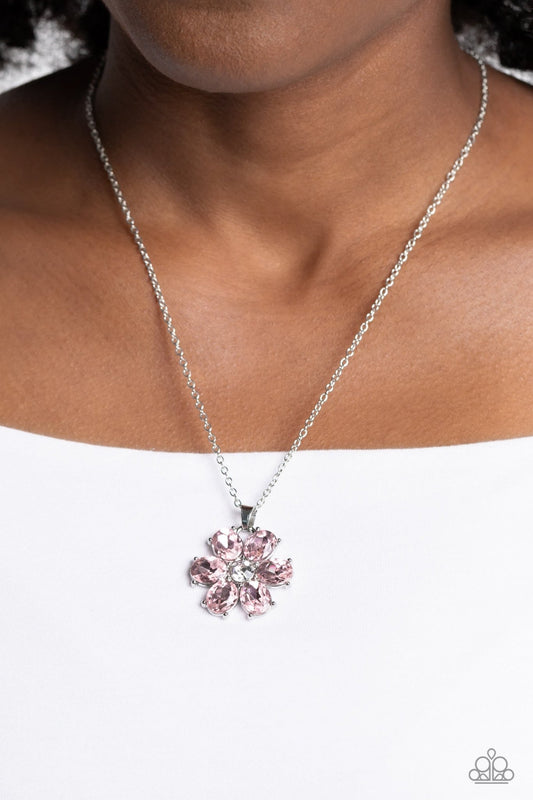 Fancy Flower Girl Pink Flower Necklace - Jewelry by Bretta - Jewelry by Bretta