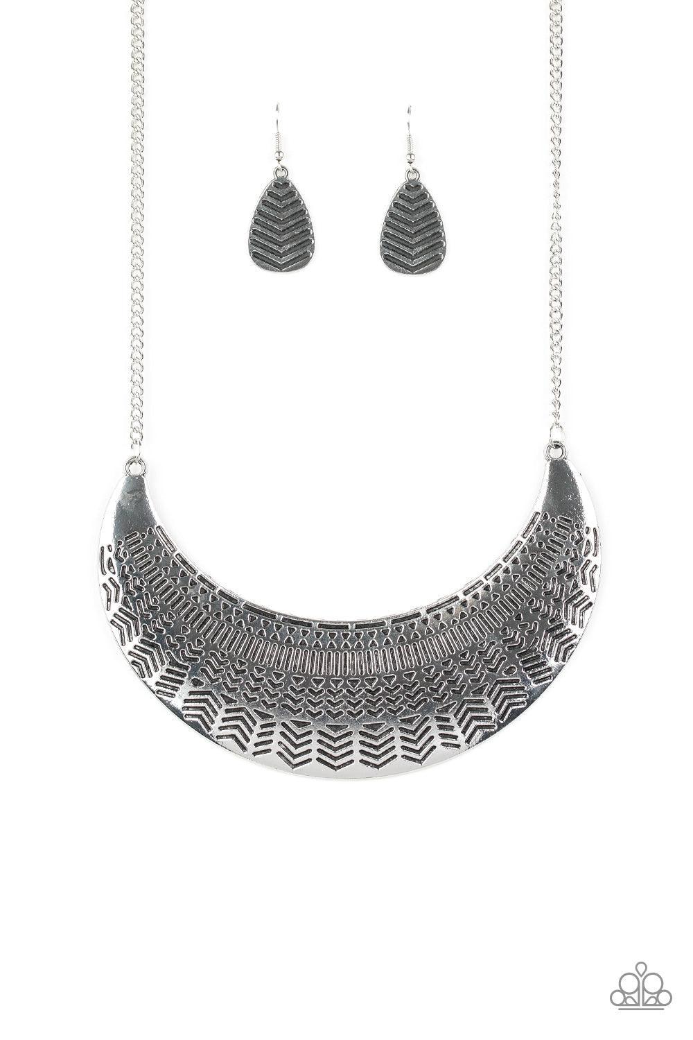 Paparazzi Accessories-Large As Life - Silver Necklace