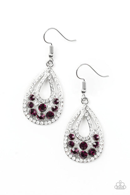 Paparazzi Accessories-Sparkling Stardom - Purple Earrings