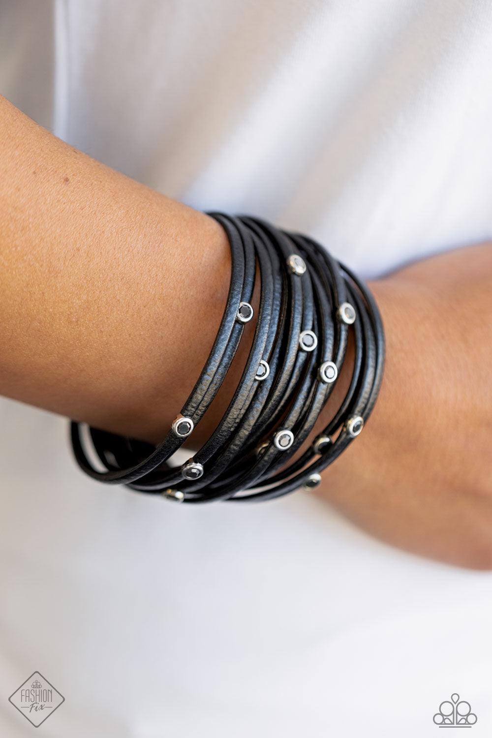 Fearlessly Layered Black Bracelet - Jewelry by Bretta - Jewelry by Bretta