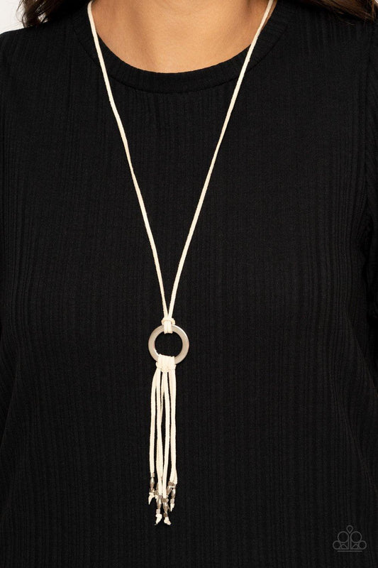 Feel at HOMESPUN White Necklace - Jewelry by Bretta - Jewelry by Bretta