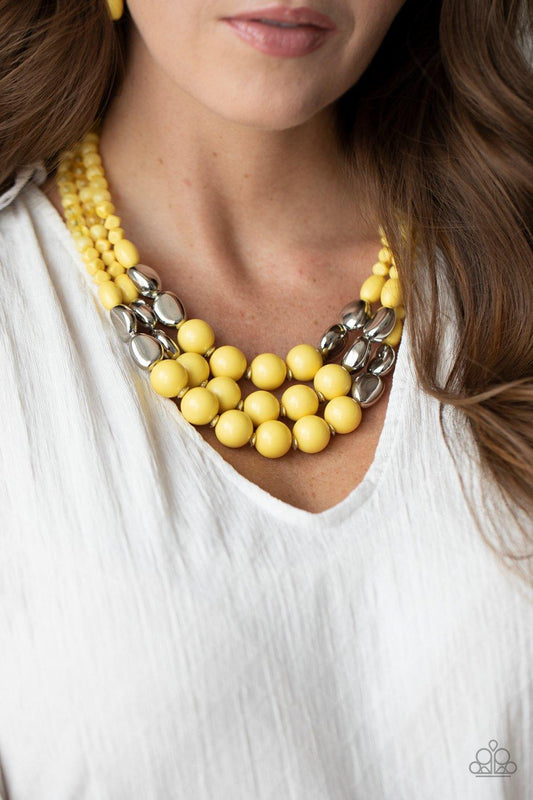 Flamingo Flamboyance Yellow Necklace - Jewelry by Bretta - Jewelry by Bretta