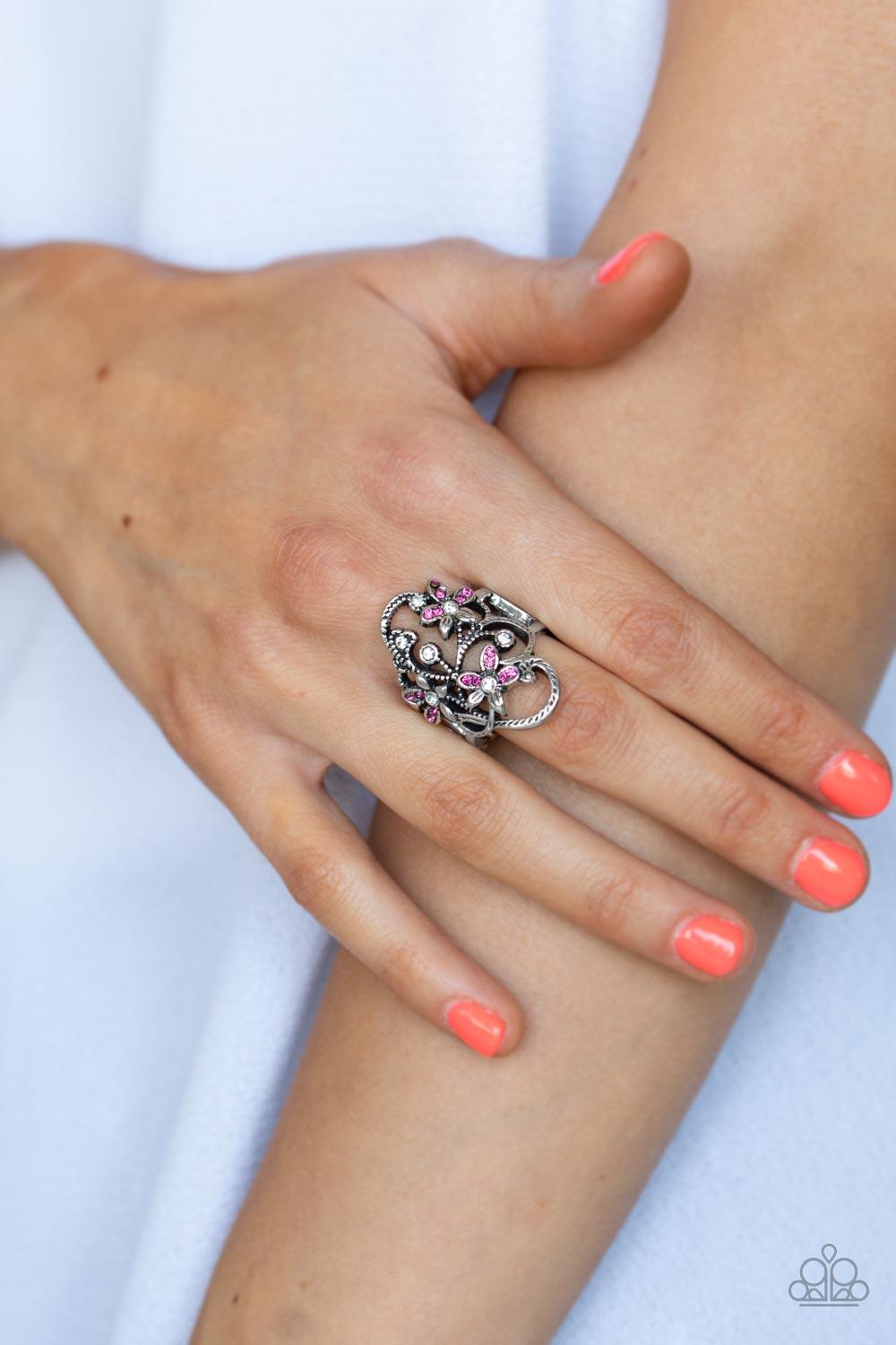 Flirtatiously Flowering Pink Ring - Jewelry by Bretta - Jewelry by Bretta