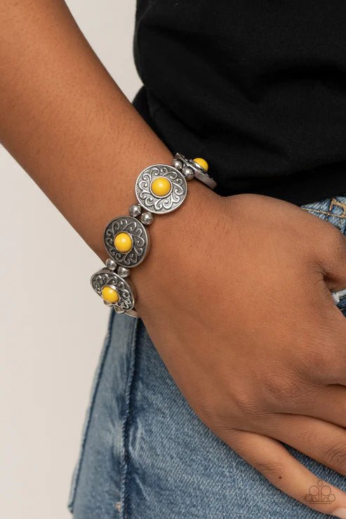 Flirty Finery Yellow Bracelet - Jewelry by Bretta - Jewelry by Bretta