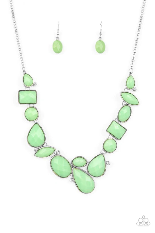 Mystical Mirage Green Necklace - Jewelry by Bretta