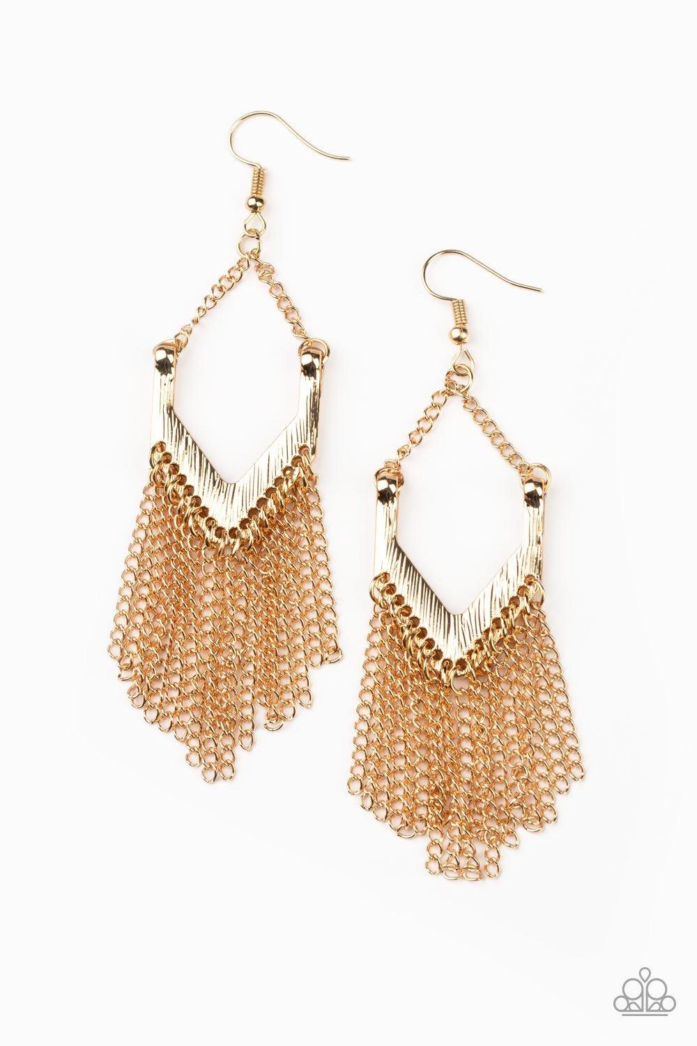 Unchained Fashion Gold Earrings - Jewelry By Bretta