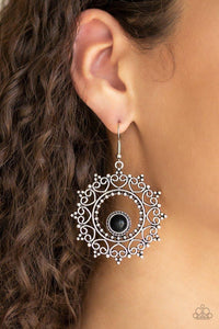 Paparazzi Wreathed In Whimsicality - Black Earrings