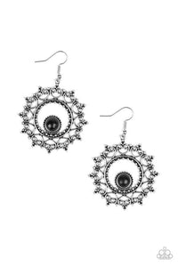 Paparazzi Wreathed In Whimsicality - Black Earrings
