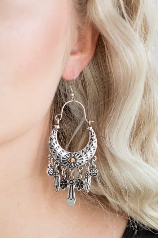 Paparazzi Accessories-Nature Escape Orange Earrings
