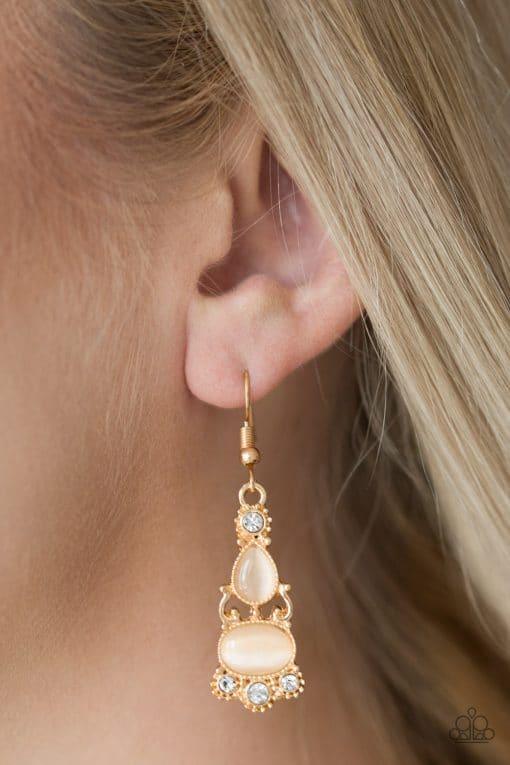 Paparazzi Accessories-Push Your LUXE Gold Earrings