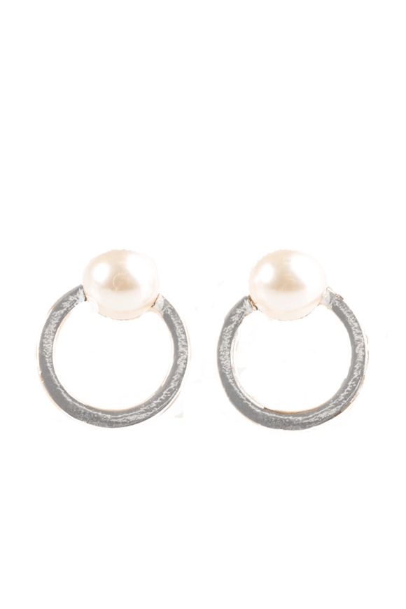 Paparazzi Accessories-GLAM Dunk Silver Earrings